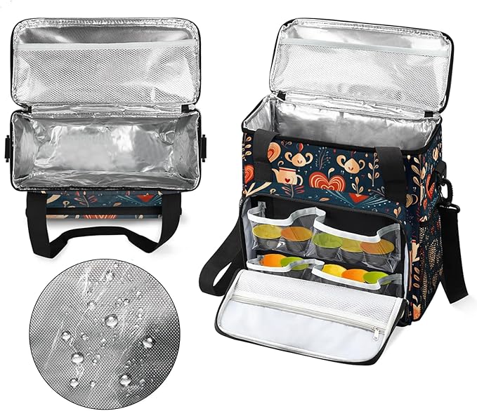 Coffee Maker Travel Bag Compatible with Keurig K-Mini or K-Mini Plus Single Serve Coffee Brewer Carrying Case with Multiple Pockets for K-Cup Pods Storage Bag With Shoulder Strap(Bag Only)