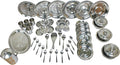 Round Heavy Stainless Steel Dinnerware Set 51 Pieces