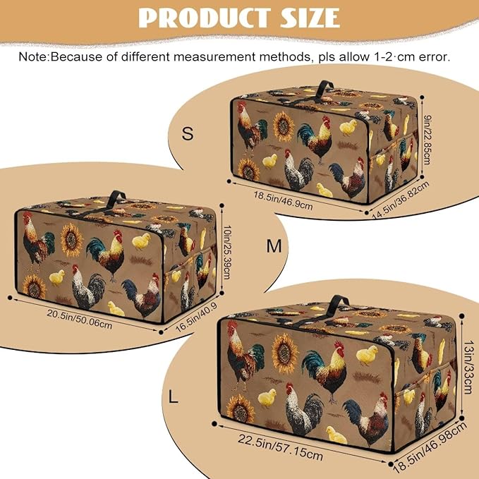 Doojoayie 8 Slice Toaster Oven Covers for Kitchen Counter Sunflower Toaster Cover 22.5x18.5x 13 Small Appliance Dust Protector Kitchen Decoration Gifts for Women