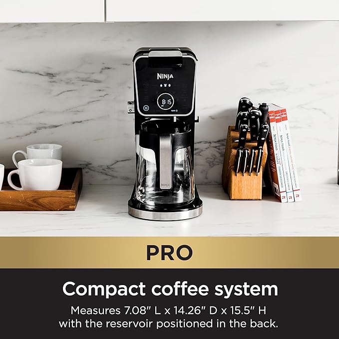 Ninja Drip Coffee Maker With K Cup Combo DualBrew Pro Specialty Coffee System Coffee Machine Compatible with K-Cup Pods 12 Cup Single Serve Coffee Makers with Paper Filter CFP301