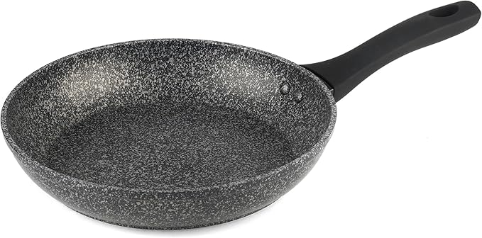 Salter COMBO-8207A Megastone Non-Stick Frying Pan Set 3 Piece Pan Set 20/24/28 cm Forged Aluminium Cookware Dishwasher &amp Metal Utensil Safe Use Little or No Oil for Healthier Meals PFOA-Free