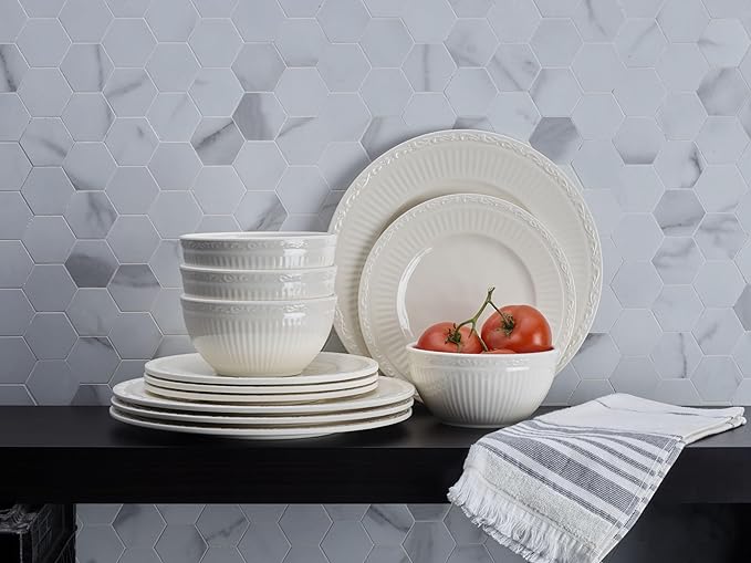 Mikasa Italian Countryside 12 Piece Melamine Outdoor Dinnerware Set Service for 4