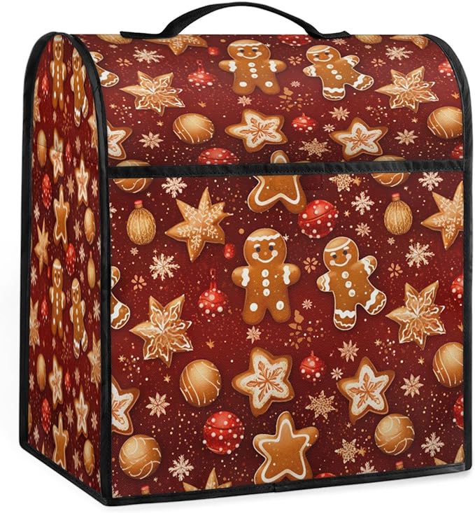 cfpolar Kitchen Aid Mixer Cover Compatible with 6-8 Quarts Colorful Gingerbread Xmas Ball Stand Mixer Cover Kitchen Aid Mixers Accessories Appliance Organizer Bag Dust Covers with Zipper Pocket