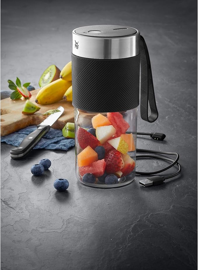 WMF Cromargan 300 ml Portable USB Rechargeable Mini Mixer Smoothie Maker