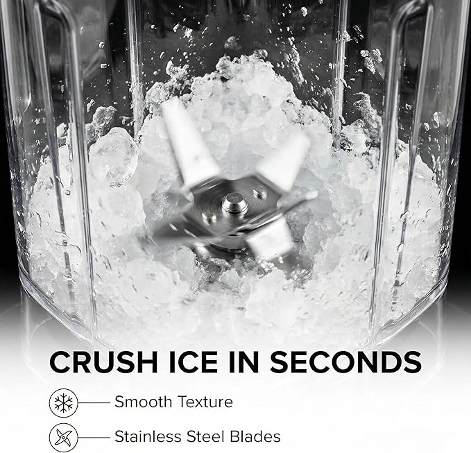 Commercial Quiet Blender 2200W Soundproof Smoothie Machine with Timer Heavy Duty Countertop Ice Crushing Blender 80oz Pitcher 15-Speed Control for Bar &amp Café