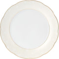 Lorren Home Trends 24 Piece Wavy Porcelain Tova Collection Dinnerware Set Gold