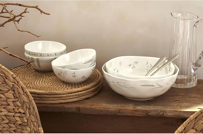 Lenox Oyster Bay 2-Piece Nesting Serving Bowls 5.50 LB White