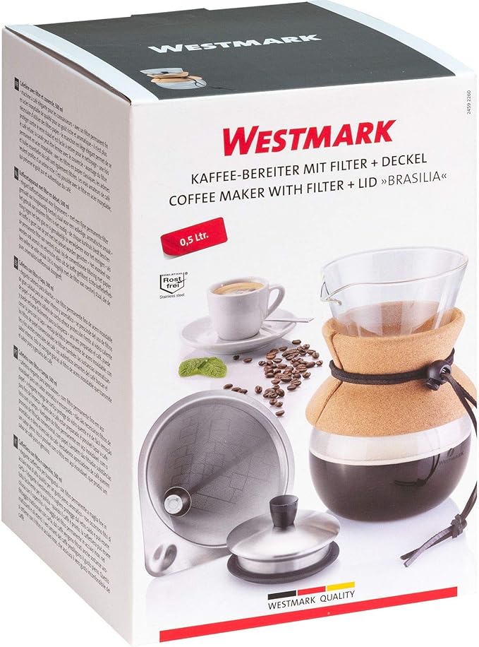 Westmark 24592260 Brasilia Coffee maker with filter and lid 18/8 stainless steel