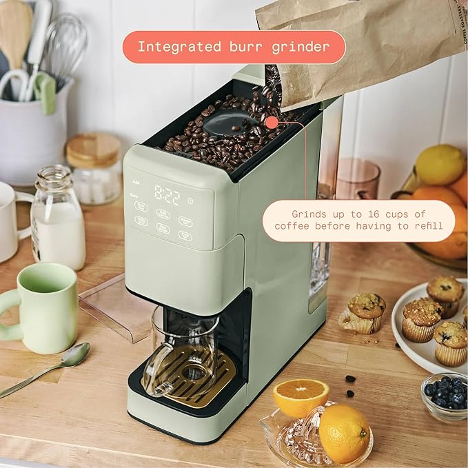 Perfect Grind™ Programmable Single Serve Coffee Maker White Icing by Drew Barrymore (Sage Green)