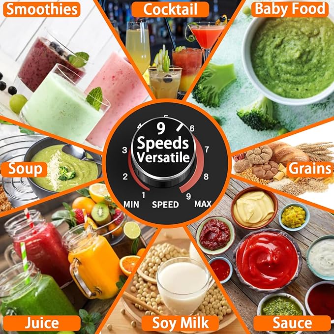Professional blender Commercial Blender Smoothie Blender with Full Soundproof ShieldQuiet Blenders Heavy Duty Blenders with Strong and Quiet Professional-Grade Power Self-Cleaning 70 Oz 2200W