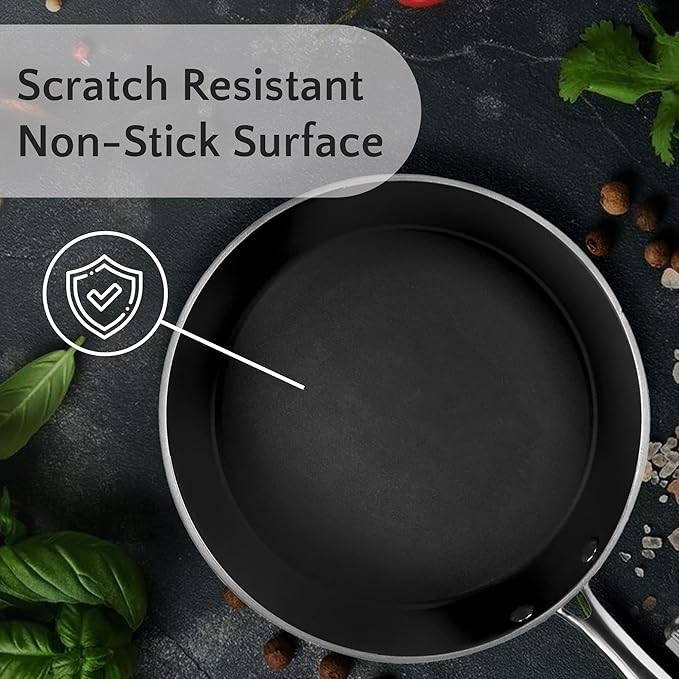 Luxurious Non-Stick Ceramic 3 Piece Rose Gold Cookware Set Lightweight Scratch-Resistant Dishwasher Safe Oven Safe up to 500°F Suitable for All Stove Types