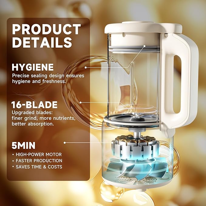 Nut Milk Maker Machine8 in 1 New Upgrade Soy Milk Maker Automatic for AlmondOatPlant-Based Milk and Non-Dairy Beverages40oz Almond Milk Maker Machine with Delay Start/Self Clean/Boil Water