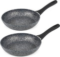 Salter COMBO-3692 Megastone Frying Pan Set - 24/28 cm Non-Stick Fry Pans Induction Frying Pan 2 Piece Set Omelette Pan Dishwasher &amp Metal Utensil Safe PFOA Free Aluminium Soft-Touch Handles