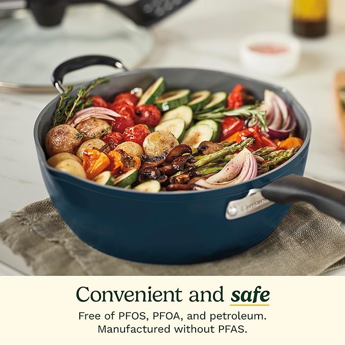 Cuisinart Preferred Pan 4-Pc Set - Nouveau Navy (4.5 Qt. Multi-Purpose Pan w/Cover Steamer Slotted Turner)