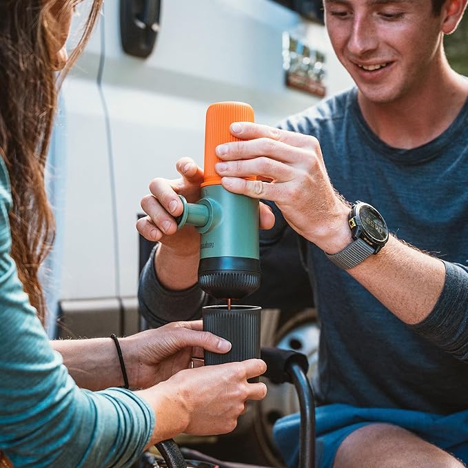 WACACO Nanopresso with Protective Case &amp DG Capsule Kit Bundle - Portable Espresso Maker for Ground Coffee and DG Capsules
