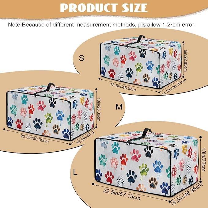 Doojoayie Cute Dog Paw Toaster Cover 8 Slice Appliance Covers for Kitchen Counter 22.5x18.5x 13 Universal Fit Dustproof Protector as Kitchen Decoration