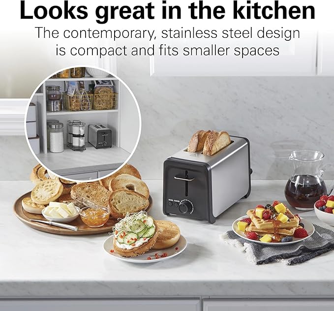 Double-Slot Toaster with Wide Slots Bagel Function Toast Boost Stainless New