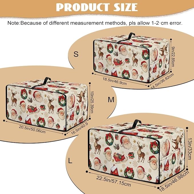 Doojoayie Cute Santa Claus Appliance Dust Cover 4 Slice Christmas Toaster Cover Small Appliance Dust Protector for Toaster Oven/Bread Making Machine/Air Fryer