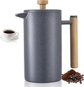 VEVOR French Press Coffee Maker 34 Ounce 1 Liter Stainless Steel Coffee Press Tea Maker with Filter Large Double Wall Insulated French Presses Cold Brew for Camping Travel Home Kitchen Black