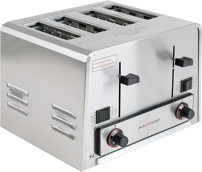 TableTop King THD1800 Heavy-Duty Switchable Bread and Bagel 4-Slice Commercial Toaster - 120V