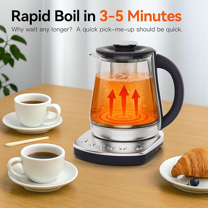 Rice Cooker 2 Cup Uncooked with 4 Cooking Functions &amp Product Image Electric Kettle With Infuser 1.5L Electric Tea Kettle With Temperature Control