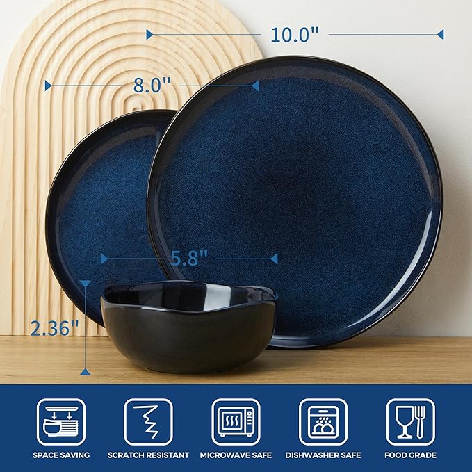 18 piece Dinnerware Sets Starry Blue