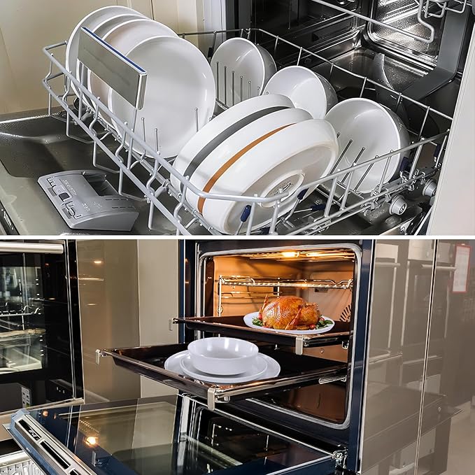 Ceramic Dinnerware Sets12 Pieces Plates and Bowls SetsPorcelain Kitchen Dinner Set for 4Scratch Resistant Stoneware Dish SetRustic Terracotta UndersideDishwasher&ampMicrowave Safeoff white