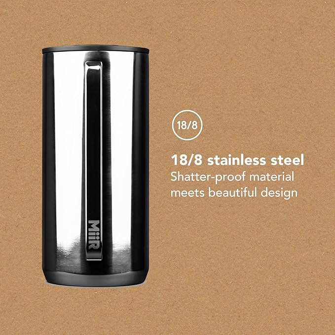 MiiR New Standard French Press - 33oz Stainless Steel Insulated French Press Coffee Maker