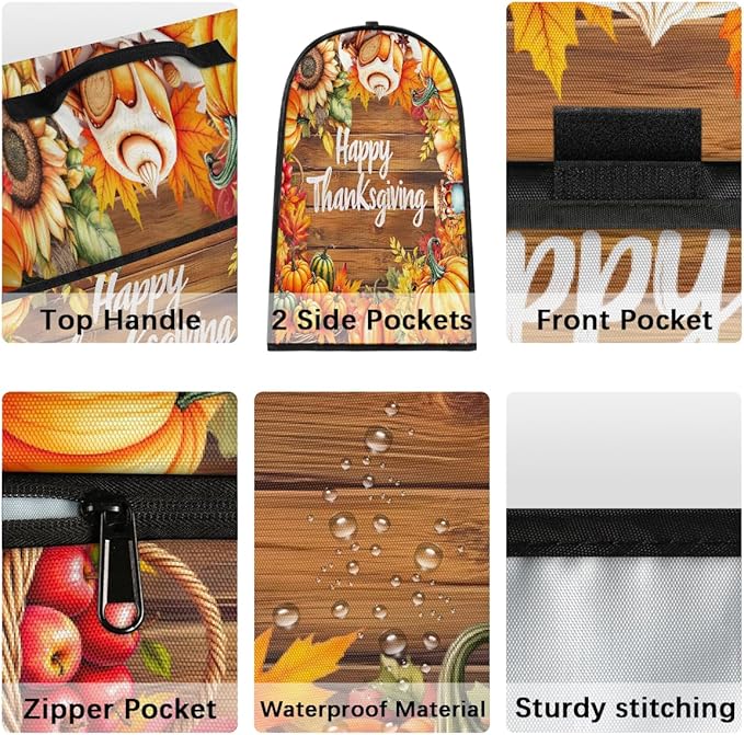 cfpolar Kitchen Aid Mixer Cover Compatible with 6-8 Quarts Thanksgiving Sunflower Pumpkin Stand Mixer Cover Kitchen Aid Mixers Accessories Appliance Organizer Bag Dust Covers with Zipper Pocket