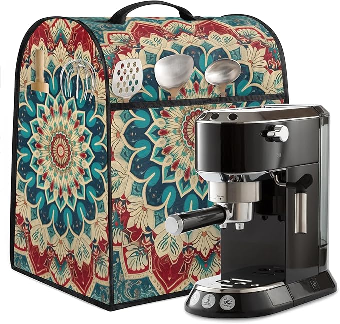 cfpolar Kitchen Aid Mixer Cover Compatible with 6-8 Quarts Ethnic Flower Mandala Stand Mixer Cover Kitchen Aid Mixers Accessories Appliance Organizer Bag Dust Covers with Zipper Pocket