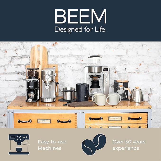 BEEM - Pour Over Coffee Maker 4 Piece Coffee Dripper Machine with Glass Jug Serves up to 4 Cups (0.5L)