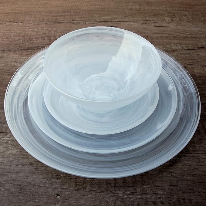 Red Pomegranate NUAGE 16 PCS. DINNERWARE SET IVORY 11 8 6.5 (0807-0)