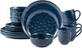 16-Piece Dinnerware Set Service for 4 Plates and Bowls Set Microwave and Dishwasher SafeScratch Resistant Grey