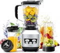 Simple Deluxe Smoothie Blender 1200W Powerful Countertop Blenders for Kitchen 60 oz Capacity Blender for Smoothies with BPA-Free Portable Cups Ice Crushing Juices Shakes and Sauces Silver