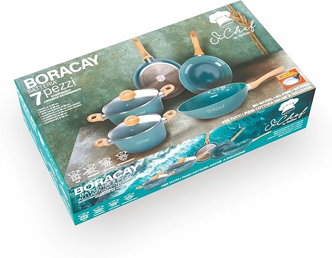 Boracay SìChef 7-Piece Ceramic Non-Stick Aluminium Alloy Induction Cooker Set