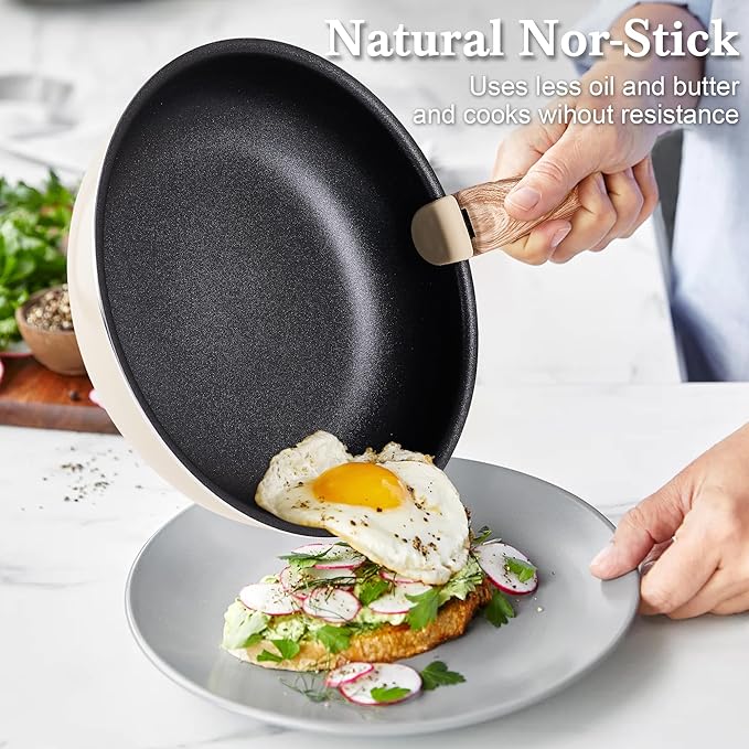 Pots and Pans Set Nonstick - YIIFEEO Stackable Camping Cookware Pots and Pans Set Detachable Handle Kitchen Cookware Sets Removable Handle Non Toxic Nonstick Frying Pans for Cooking Pot Set Gift
