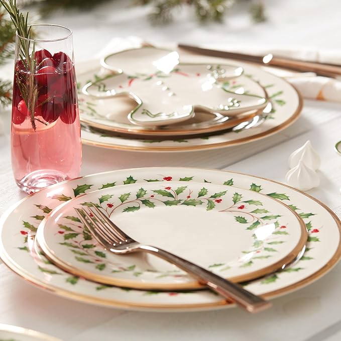 Lenox 146590600 Holiday 5-Piece Place Setting Christmas Drinkware Set Hosting