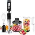 Toogel Cordless Immersion Blender 4-in-1 Electric Hand Blender with 21-Speed &amp 3-Angle Adjust USB Rechargeable BPA-Free &amp Dishwasher Safe for Baby Food Smoothies Soup (Black)