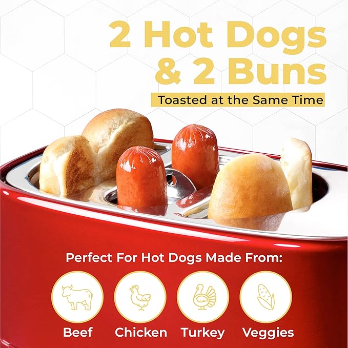 Nostalgia Hot Dog Toaster and Milkshake Maker Bundle | Make Hot Dogs and Milkshakes