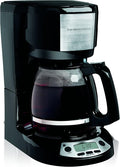 Hamilton Beach 49615C 12 Cup Programmable Coffee Maker Black (Renewed)