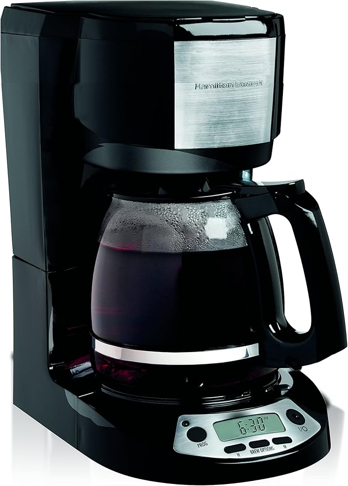 Hamilton Beach 49615C 12 Cup Programmable Coffee Maker Black (Renewed)