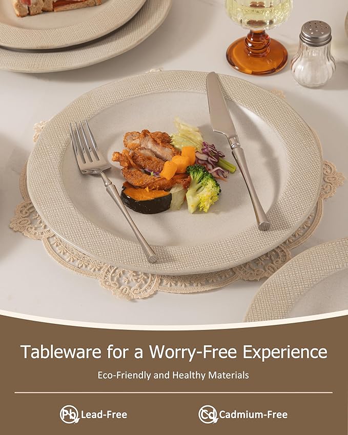 Dinnerware sets plates and bowls sets modern platesCeramic Dinnerware Sets12 Pieces Porcelain Lightweight PlatesScratch Resistant Dish Set (style - 5 4 - Set (12pcs))