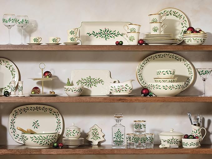 Lenox 893172 Holiday 12-Piece Plate and Bowl Set Christmas Dinnerware Hosting