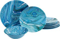 Fluidity 12 piece Melamine Dinnerware Set Service for 4