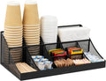 Mind Reader Countertop Organizer 2-Tier Office Breakroom Supply Caddy Metal Mesh Black