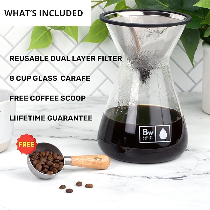 Barista Warrior Pour Over Coffee Maker Set &amp Pour Over Kettle