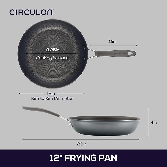 Circulon A1 Series with ScratchDefense Technology Nonstick Induction Frying Pan/Skillet 12 Inch Graphite