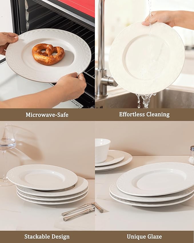 Dinnerware sets plates and bowls sets modern platesCeramic Dinnerware Sets12 Pieces Porcelain Lightweight PlatesScratch Resistant Dish Set (style - 6 4 - Set (12pcs))
