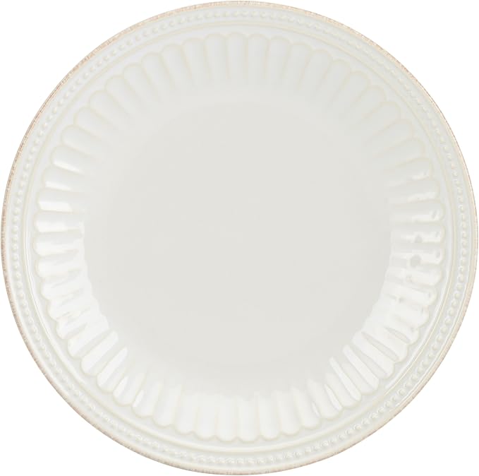 Lenox White French Perle Groove Accent Plate 1.30 LB