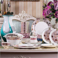 Dinnerware Sets - Luxury Gift Dishes Service Set Ceramics Dinner Sets 58 Pieces Dinnerware Set Collection Hand Painted Bowl/Spoon/Plate - Wedding Gifts Family Party and Kitchen(40pieces)